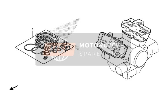 Honda VFR1200XD Dual Clutch 2014 EOP-1 Kit guarnizioni A per un 2014 Honda VFR1200XD Dual Clutch