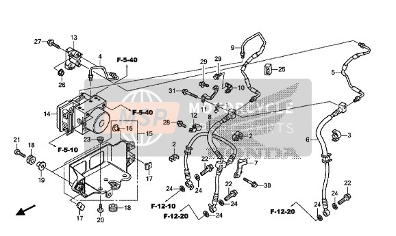 Honda VFR1200XD Dual Clutch 2014 ABS MODULATOR for a 2014 Honda VFR1200XD Dual Clutch