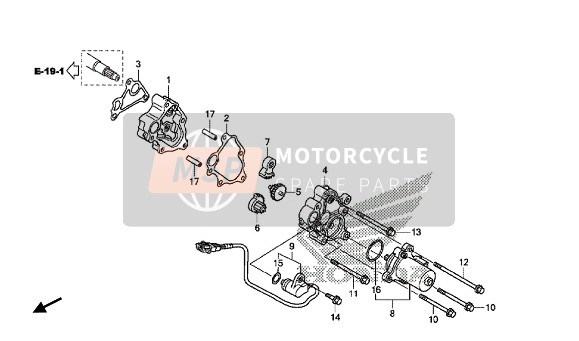 Honda VFR1200XDL Dual Clutch 2014 Reductie Tandwiel voor een 2014 Honda VFR1200XDL Dual Clutch