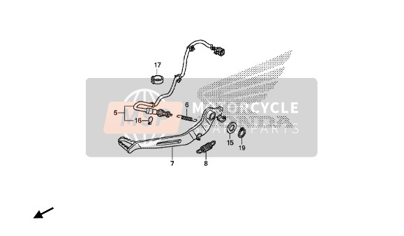 Honda VFR1200XDL Dual Clutch 2014 Pedaal voor een 2014 Honda VFR1200XDL Dual Clutch