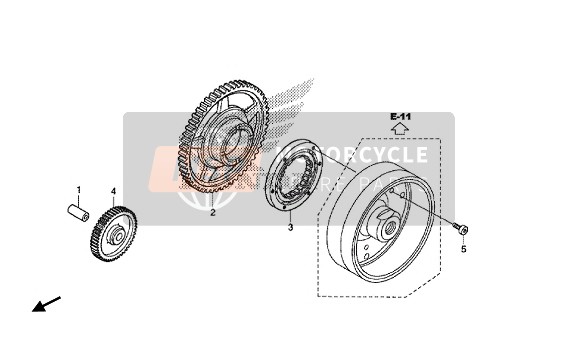 Honda VFR1200XE 2014 STARTING CLUTCH for a 2014 Honda VFR1200XE