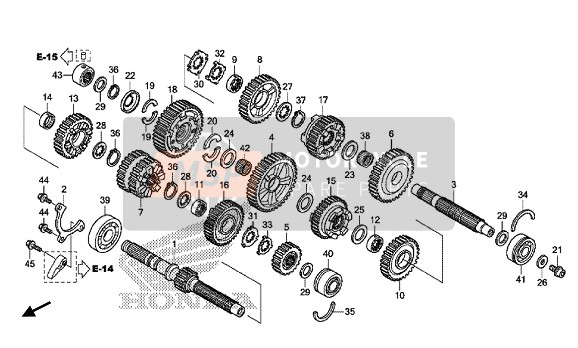 Honda VFR1200XE 2014 Transmission pour un 2014 Honda VFR1200XE