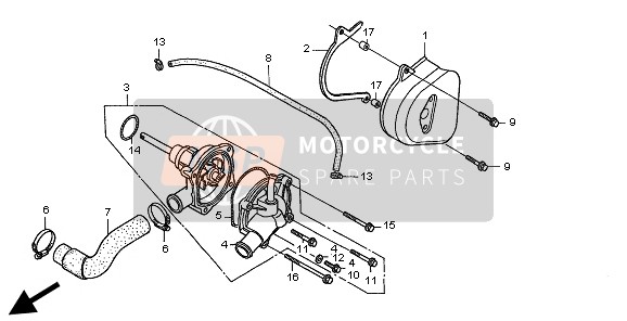 19220MBZ610, Cover Comp., Water Pump, Honda, 0