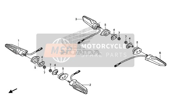 Honda VFR1200XE 2014 BLINKER für ein 2014 Honda VFR1200XE