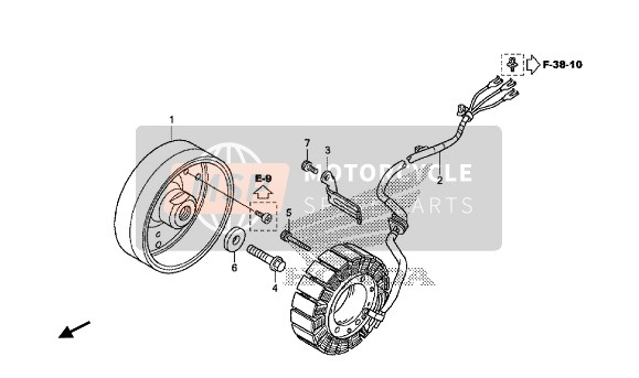 Honda VFR1200XLE 2014 GENERATOR for a 2014 Honda VFR1200XLE