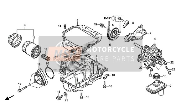 Honda VFR1200XLE 2014 OIL PUMP for a 2014 Honda VFR1200XLE