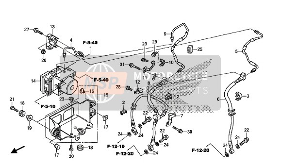 Honda VFR1200XLE 2014 ABS Modulatore per un 2014 Honda VFR1200XLE