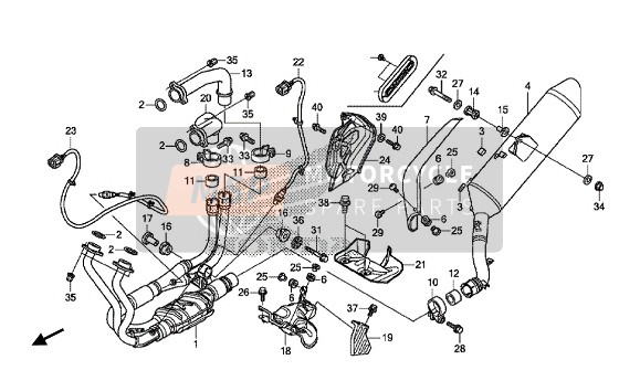 Honda VFR1200XLE 2014 Silenciador de escape para un 2014 Honda VFR1200XLE