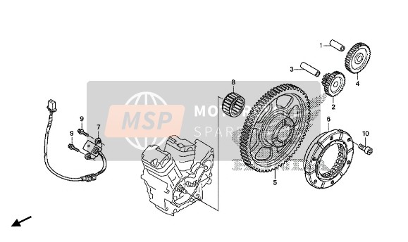 Honda VT750C2B 2014 STARTING CLUTCH for a 2014 Honda VT750C2B