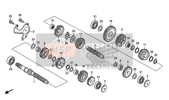 Honda VT750C2B 2014 TRANSMISSION for a 2014 Honda VT750C2B