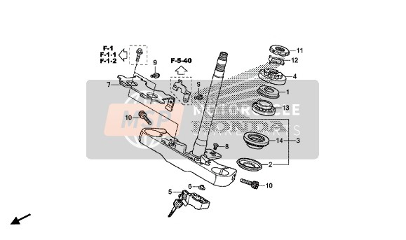 53219MJAD80, Sous Ens. De Tige,  Direct, Honda, 0