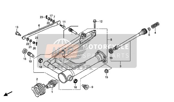 Honda VT750C2B 2014 Brazo oscilante para un 2014 Honda VT750C2B