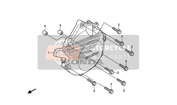 Honda CB1000R 2015 A.C. Generator Afdekking voor een 2015 Honda CB1000R