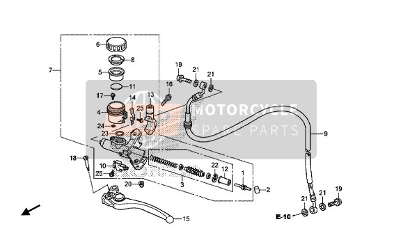 Honda CB1000R 2015 Cilindro maestro frizione per un 2015 Honda CB1000R