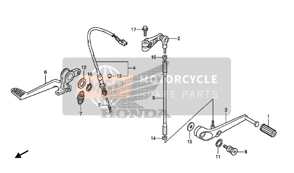 Honda CB1000R 2015 Pédale pour un 2015 Honda CB1000R