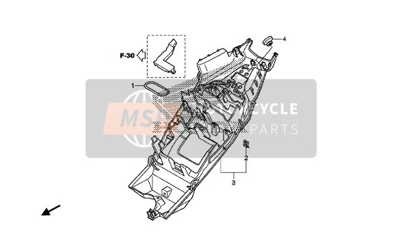 Honda CB1000R 2015 Achterspatbord voor een 2015 Honda CB1000R