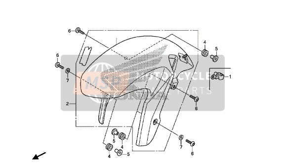 Honda CB1000RA 2015 VORDERER KOTFLÜGEL für ein 2015 Honda CB1000RA