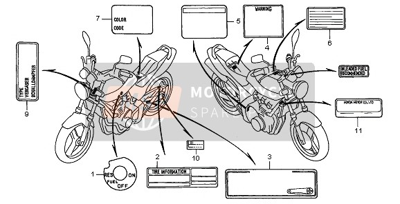 87508MW3740, Zettel, Ketteneinsteller, Honda, 0