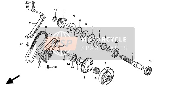 Honda CB750F2 1998 STARTING CLUTCH for a 1998 Honda CB750F2