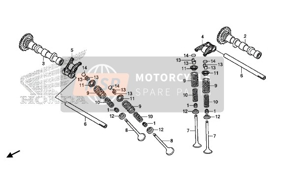 Honda CB500X 2015 Albero A Camme & Valvola per un 2015 Honda CB500X