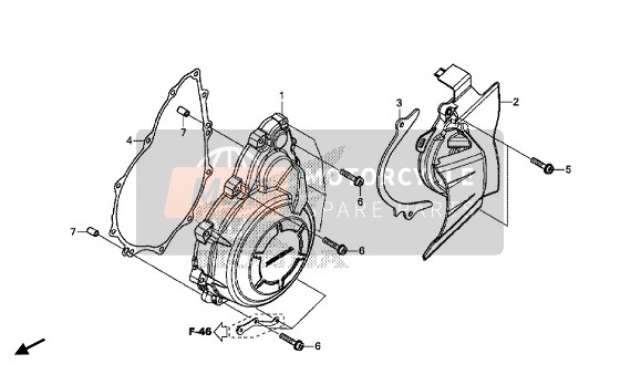 Honda CB500X 2015 A.C. Coperchio del generatore per un 2015 Honda CB500X