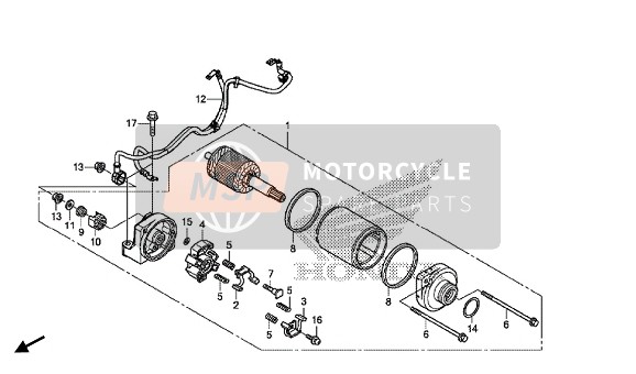 31200MGZJ81, Ens De Motor,  Arranque, Honda, 0