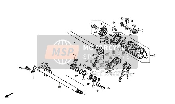 Honda CB500X 2015 ÉquipementShift Drum pour un 2015 Honda CB500X