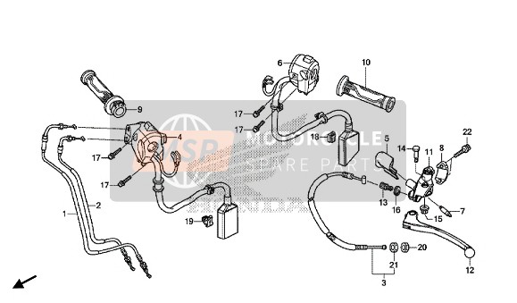 Honda CB500X 2015 Levier de poignée - Commutateur - Câble pour un 2015 Honda CB500X