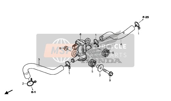 Honda CB500X 2015 Électrovanne d'injection d'air pour un 2015 Honda CB500X