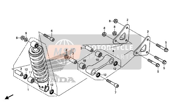 Honda CB500X 2015 Cojín trasero para un 2015 Honda CB500X