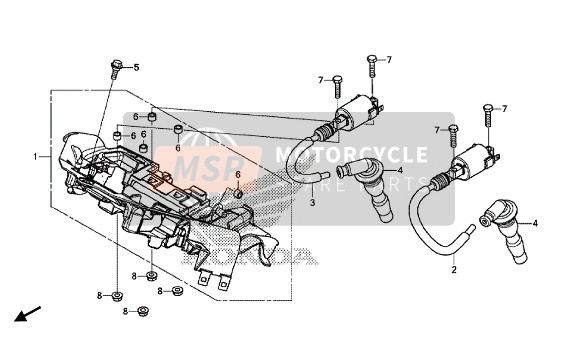 Honda CB500XA 2015 ZÜNDSPULE für ein 2015 Honda CB500XA