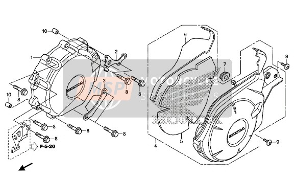 Honda CBR1000RA 2015 A.C. Couvercle du générateur pour un 2015 Honda CBR1000RA