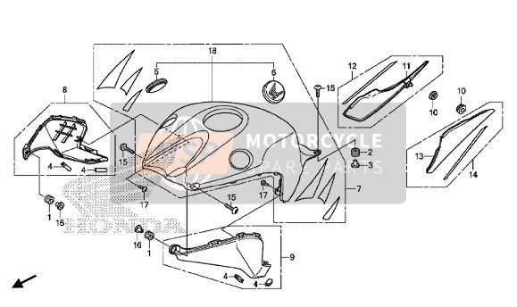 83610MKBE80ZA, Cover Set, R. Side (Wl) *TYPE1* (TYPE1 ), Honda, 0