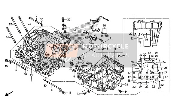 Honda CBR1000S 2015 Caja Del Cigüeñal para un 2015 Honda CBR1000S