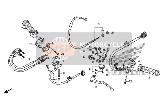 Honda CBR1000S 2015 HANDHEBEL - SCHALTHEBEL - KABEL für ein 2015 Honda CBR1000S