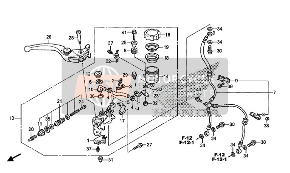 Honda CBR1000S 2015 Maître-cylindre de frein avant pour un 2015 Honda CBR1000S