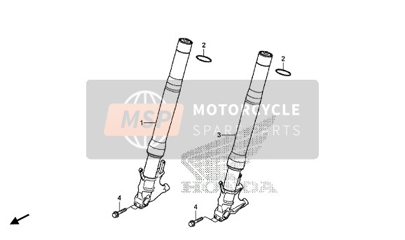 Honda CBR1000S 2015 Tenedor frontal para un 2015 Honda CBR1000S