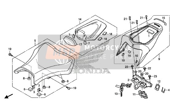 77280MKB650ZA, Juego De Cubretablero,  As, Honda, 0