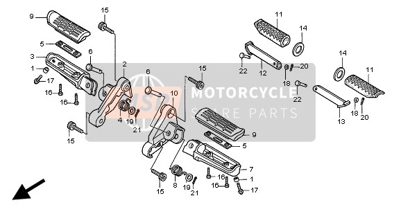 Honda CB750F2 1998 Step voor een 1998 Honda CB750F2