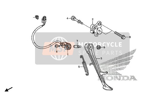 Honda CBR1000S 2015 Standaard voor een 2015 Honda CBR1000S