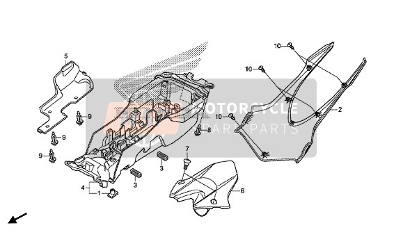 Honda CBR1000S 2015 Garde-boue arrière pour un 2015 Honda CBR1000S