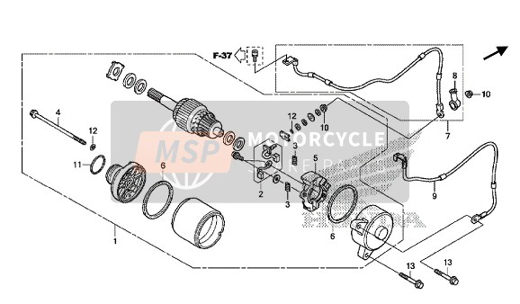 Honda CBR125RS 2015 Startmotor voor een 2015 Honda CBR125RS