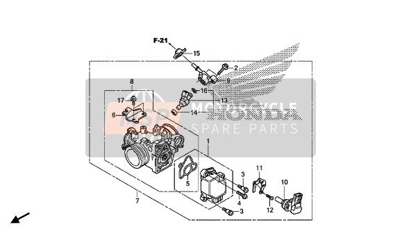 Honda CBR125RS 2015 THROTTLE BODY for a 2015 Honda CBR125RS