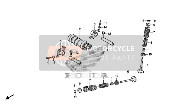 Honda CBR125RT 2015 Albero A Camme & Valvola per un 2015 Honda CBR125RT