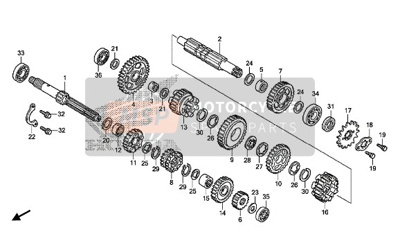 Honda CBR125RT 2015 Transmission pour un 2015 Honda CBR125RT