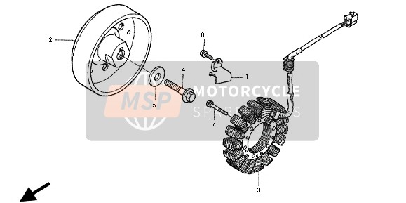 Honda CB1300X4 1998 GENERATOR for a 1998 Honda CB1300X4