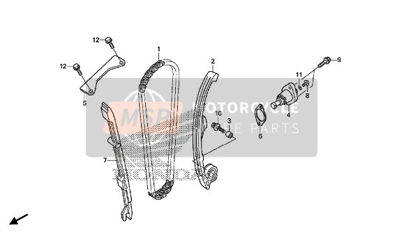 Honda CBR250RA 2015 Cadena de leva & Tensor para un 2015 Honda CBR250RA