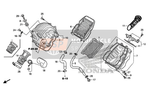 17215KYJ901, Tube, Air Cleaner Drain, Honda, 1