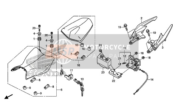 Honda CBR300RA 2015 Siège pour un 2015 Honda CBR300RA