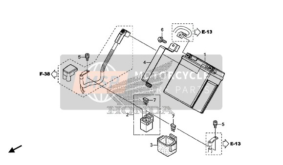 Honda CBR300RA 2015 Batteria per un 2015 Honda CBR300RA